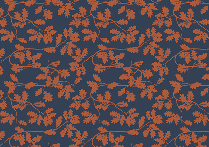 Oak Leaves Velvet, Autumn - Roman Blind - Image 7